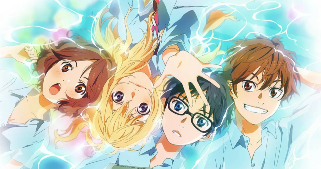 animes de romance: you lie in april